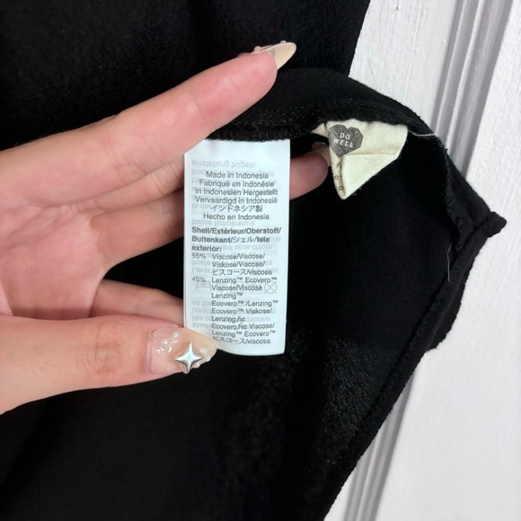 Madewell Crewneck Button-Back Easy Dress Black Small - Picture 6 of 7